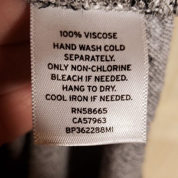 BP Womens Black White Micro Stripe Textured Flowy Ruffle Bottom Top XS - Picture 6 of 6